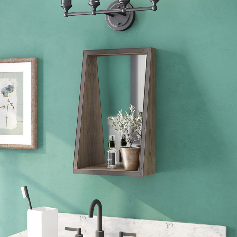 Laurel Foundry Modern Farmhouse Accent Mirror with Shelves Wayfair